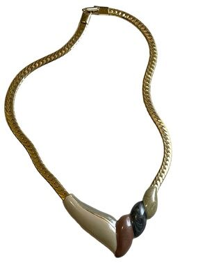 Vintage Enameled Pendant Necklace